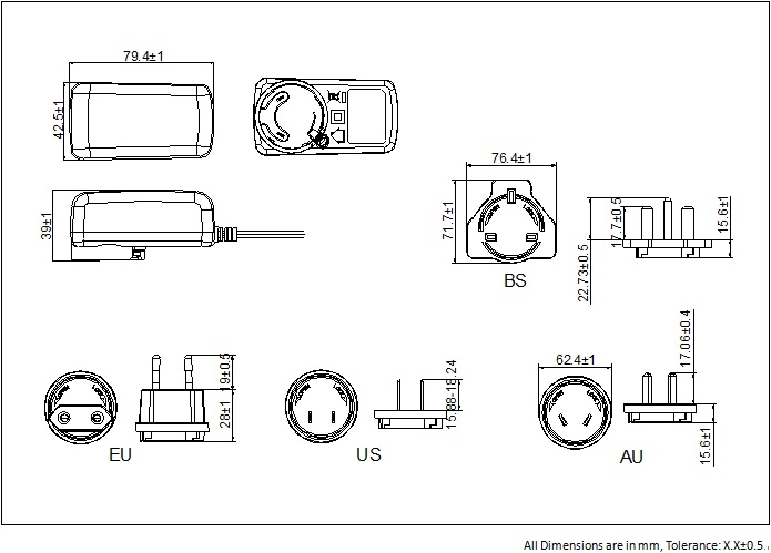 KT12W interchangeable meas.